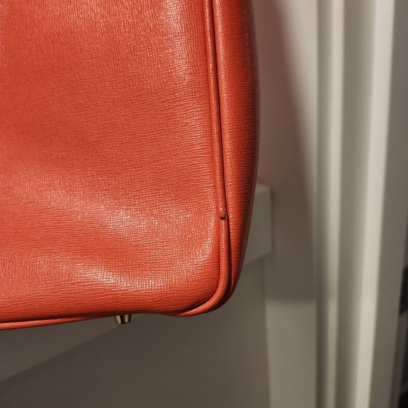 So Bright! Furla Women's Red Leather Tote Bag - Picture 6 of 8